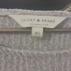 LuCkY bRaNd XS LoNg SLeeVeD light grey wmns shirt